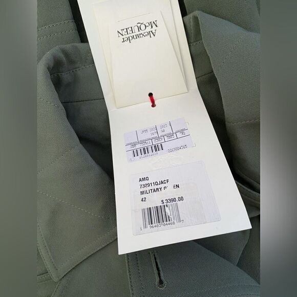 Alexander McQueen peplum-hem belted jacket size 42/us size 8 - Picture 10 of 11